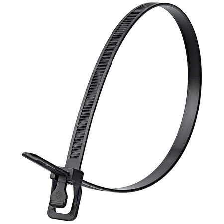Cable Tie, 14 in L, 3.42 in Max Bundle Dia., Black, Nylon 6/6, 120 lb Strength, Heat Stabilized, 100 PK MPN:WKT-H14BK-TA