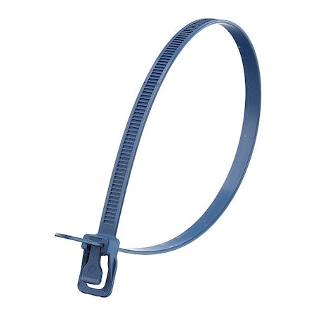 Reusable Cable Ties, 14 in L, 87 mm Max Bundle Dia., Blue, Nylon 6/6, 120 lb Strength, 20 PK MPN:WKT-M14BL-HA