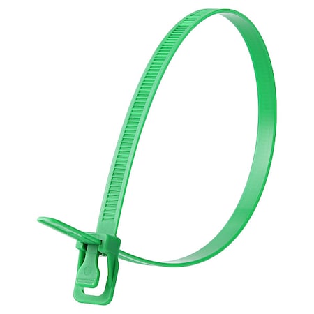 Cable Tie, 14 in L, 4.33 in Max Bundle Dia., Green, Nylon 6/6, 120 lb Strength, 20 PK MPN:WKT-S14GN-HA