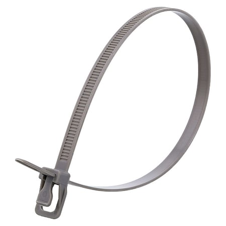 Cable Tie, 14 in L, 4.33 in Max Bundle Dia., Gray, Nylon 6/6, 120 lb Strength, 20 PK MPN:WKT-S14GY-HA