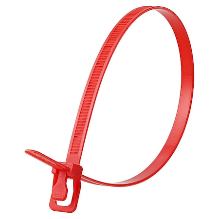 Cable Tie, 14 in L, 4.33 in Max Bundle Dia., Red, Nylon 6/6, 120 lb Strength, 20 PK MPN:WKT-S14RD-HA