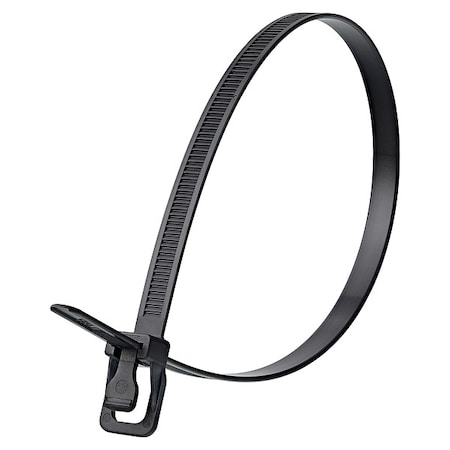 Cable Tie, 18 in L, 5 in Max Bundle Dia., Black, Nylon 6/6, 120 lb Strength, 20 PK MPN:WKT-S18BK-HA
