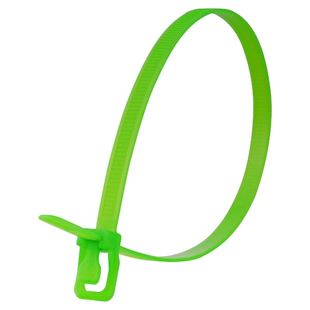 Cable Tie, 24 in L, 7.16 in Max Bundle Dia., Fluorescent Green, Nylon 6/6, 120 lb Strength, 20 PK MPN:WKT-S24FG-HA