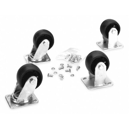 Plate Caster Kit, 2600 lb, 5 In Dia MPN:5GB PL1G D