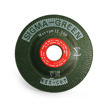 Sigma Green Grinding Wheel, 4-1/2 x 7/8