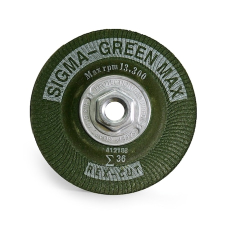 Sigma Green Max Grinding Wheel, 4-1/2x1/4x5/8-11