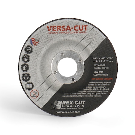 Versa-Cut Cut Off Wheel 4 1/2 X .045 X 7/8 T27 Versa-Cut MPN:890100