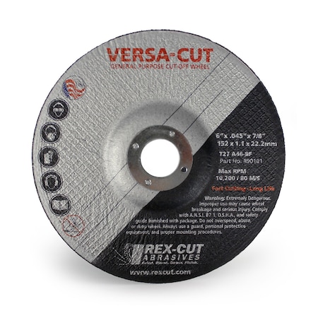 Versa-Cut Cut Off Wheel 6 X .045 X 7/8 T27 Versa-Cut MPN:890101