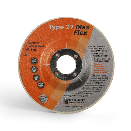 Max Flex Grinding Disc 4 1/2 x 7/8 T27 M MPN:891001