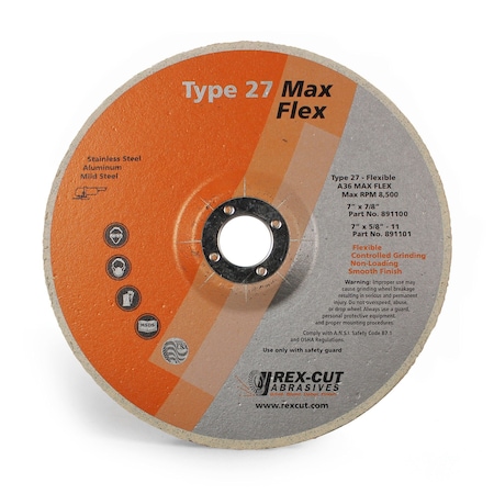 Max Flex Grinding Disc 7 X 7/8 T27 Max Flex A36 MPN:891100