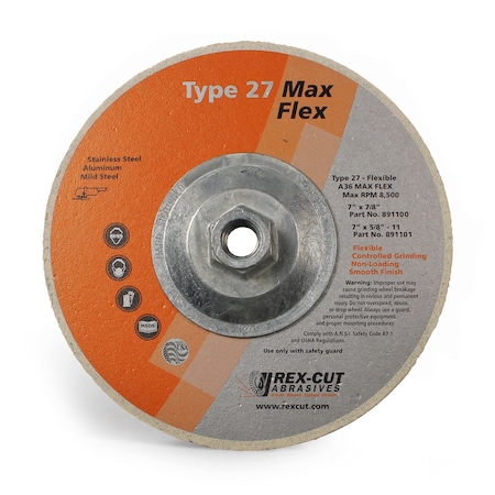 Max Flex Grinding Disc 7 x 5/8-11 T27 Ma MPN:891102