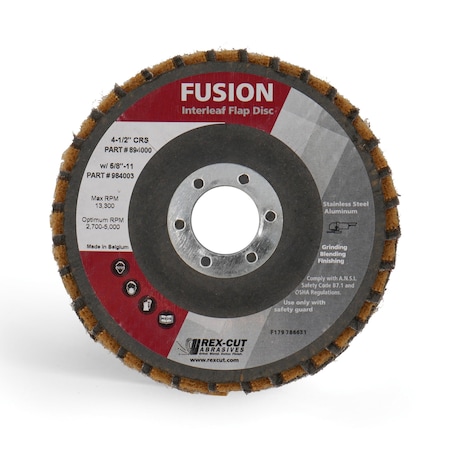 Fusion Flap Disc 4 1/2 X 7/8 T29 Fusion Interleaf Flap Disc Coarse MPN:894000