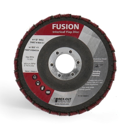 Fusion Flap Disc 4 1/2 X 7/8 T29 Fusion Interleaf Flap Disc Medium MPN:894001