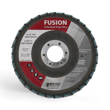 Fusion Flap Disc 4 1/2 X 7/8 T29 Fusion Interleaf Flap Disc Very Fine MPN:894002