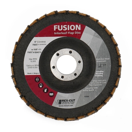 Fusion Flap Disc 5 X 7/8 T29 Fusion Interleaf Flap Disc Very Fine MPN:894006