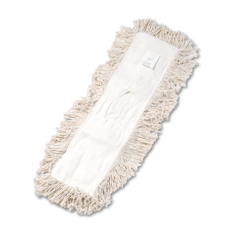 Boardwalk Industrial Cotton Dust Mop Head, 24in x 5in, White MPN:BWK1324