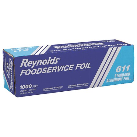 Aluminum Foil Roll, 1000 ft L, 12 in W, Med MPN:611