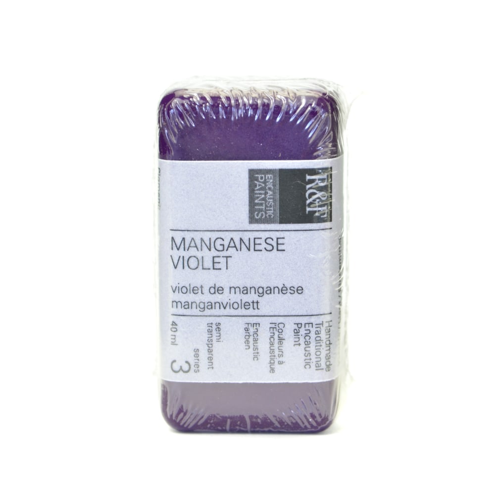 R & F Handmade Paints Encaustic Paint Cake, 40 mL, Manganese Violet MPN:1030
