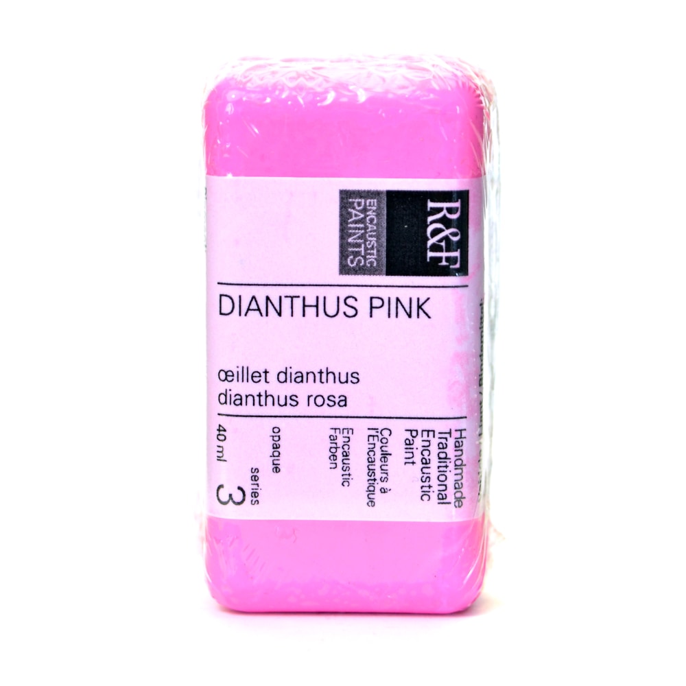 R & F Handmade Paints Encaustic Paint Cake, 40 mL, Dianthus Pink MPN:1031