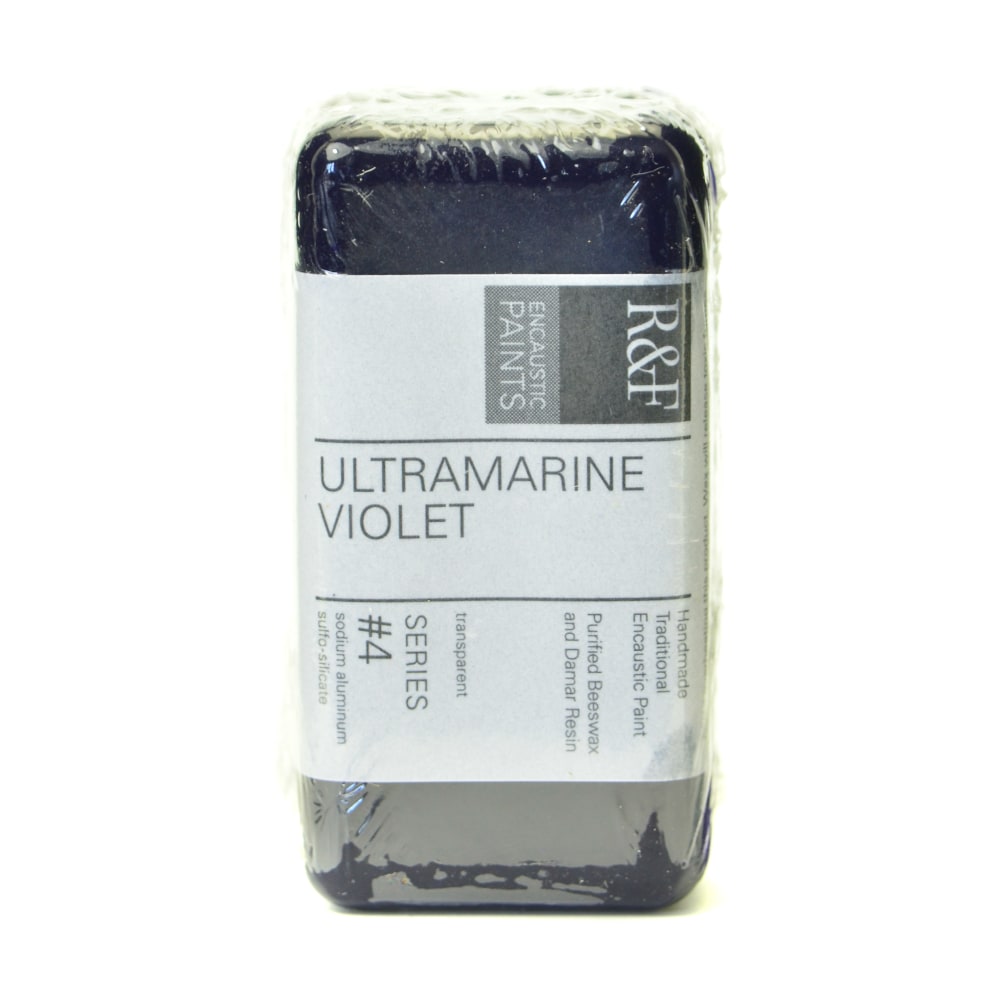 R & F Handmade Paints Encaustic Paint Cake, 40 mL, Ultramarine Violet MPN:1047
