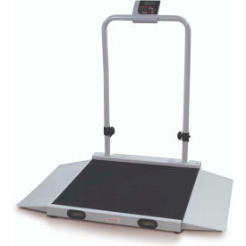 Rice Lake 350-10-3M Digital Wheelchair Scale with Handrail 1000 lb x 0.2 lb 193956