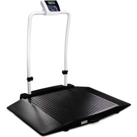 Rice Lake 350-10-3BLE Dual-Ramp Wheelchair Scale with Handrail & Bluetooth BLE 4.0 1000 lb x 0.2 lb 194736