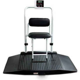 Rice Lake 350-10-4BLE Dual-Ramp Wheelchair Scale w/Seat Handrail & Bluetooth BLE 1000 lb x 0.2 lb 194737