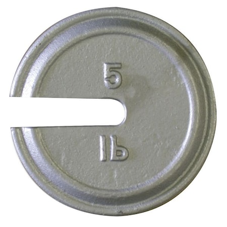 Calibration Weight, Cast Iron, 5lb, Slotted MPN:12852TR