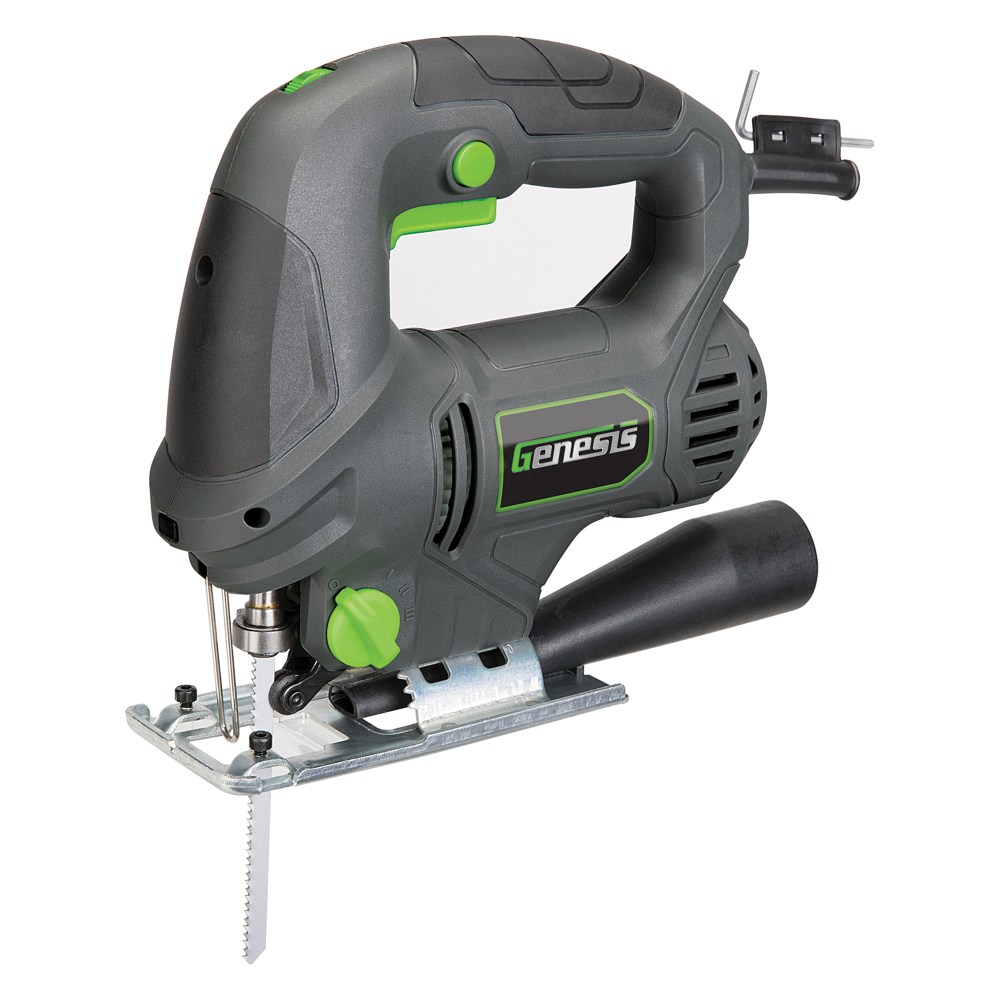 Genesis 5-Amp Variable-Speed Orbital Jigsaw With Blades, Gray/Green MPN:GJS500