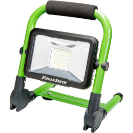 PowerSmith™ Foldable Rechargeable LED Work Light with Magnetic Base 1500 Lumens Black/Green PWLR015FM