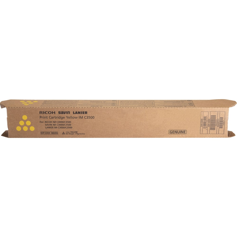Ricoh IM C3500 - Yellow - original - toner cartridge - for IM C3500 MPN:842252