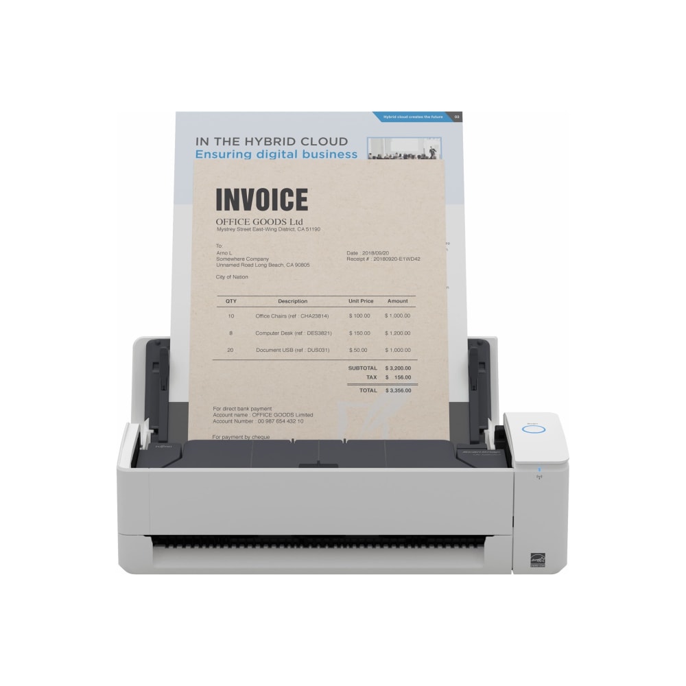 Fujitsu ScanSnap iX1300 - Document scanner - Dual CIS - Duplex - - 600 dpi x 600 dpi - up to 30 ppm (mono)/up to 30 ppm (color) - PA03805B225 MPN:PA03805-B225