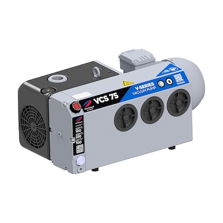 Vacuum Pump, 3 HP, 29.90 In. Hg, 49.0 cfm MPN:VC-75