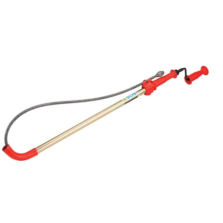 Closet Auger, 6 ft Cable Lg, 1/2 in Cable Dia, Power Drill Compatible, Bulb Head, Manual Cable Feed MPN:56658