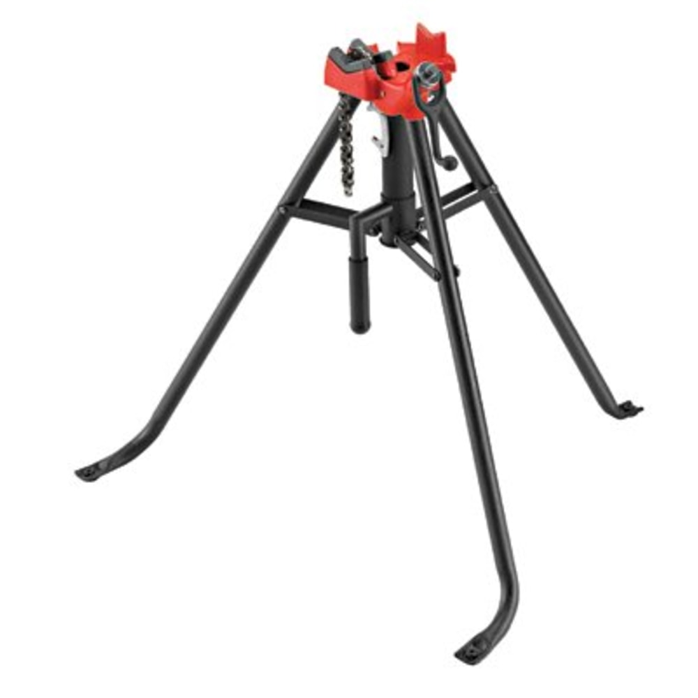 RIDGID Tri-Stand Chain Vises, 1/8 in - 2 1/2 in Pipe Cap MPN:632-16703