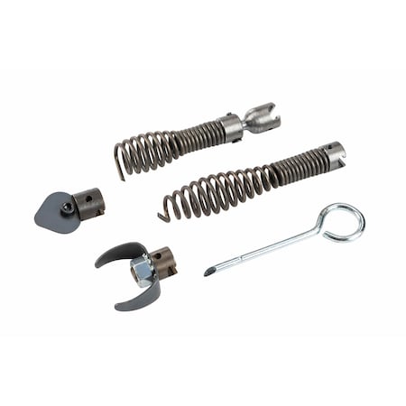 Drain Cleaning Tool Set: 2 Augers, 2 Cutters, Steel MPN:48482