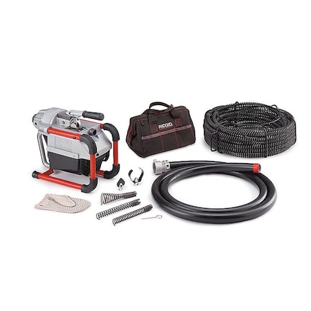 Sectional Drain Cleaning Machine & Kit, 66497 Compact Machine, Corded, 115V, Tool & Cable Kit MPN:66497