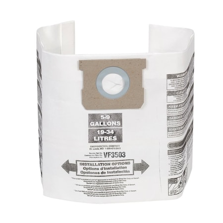 Dust Bag, High Efficiency, VF3503, 5-10GL MPN:40153