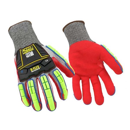 Hi-Vis Cut-Resistant Impact Coated Gloves, Cut Level A4, Nitrile, Sandy, XL 1 PR MPN:065G-11