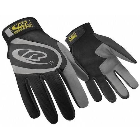 Mechanics Gloves, Synthetic Leather Palm, 2XS, Black MPN:133-06