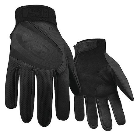 Turbo Plus Mechanics Gloves, Synthetic Leather Palm, Polyester Mesh Back, XL, Black MPN:133-11