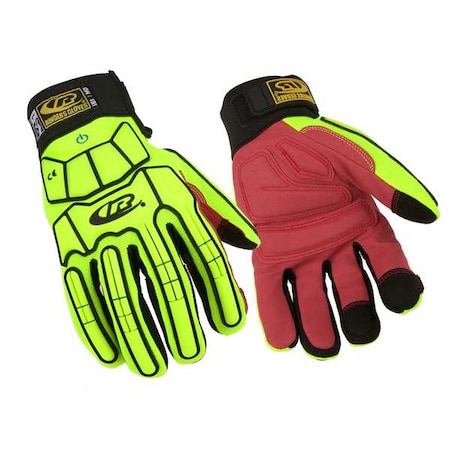 Impact Glove, Padded, Yellow/Red, S, PR MPN:161-08