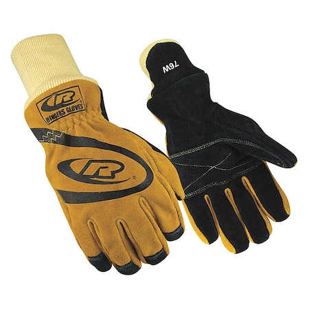 Firefighters Gloves, Wristlet Cuff, M, PR MPN:631