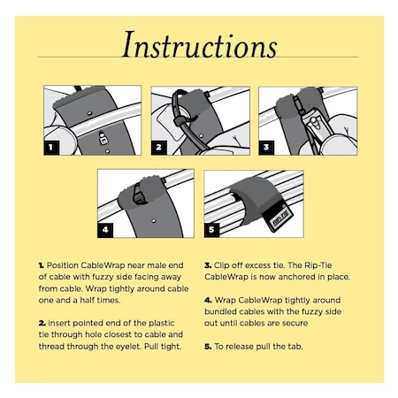 Cable Tie Strap, 6 in L, 1 in W, 1-1/2 in Max Bundle Dia., Red, Nylon Tie, 10 PK MPN:HE-06-010-RD