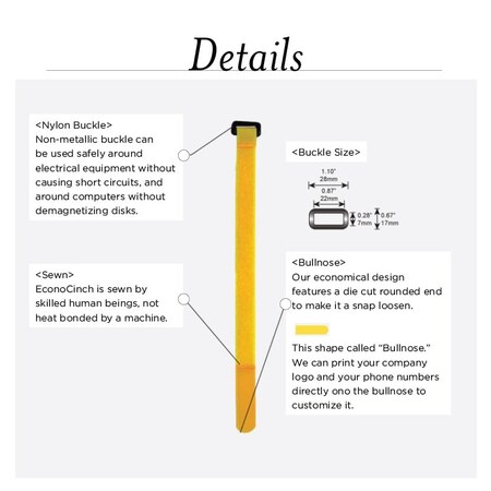 Cable Tie Strap, 18 in L, 4-3/4 in Max Bundle Dia., Black, 5 PK MPN:K-18-E05-BK