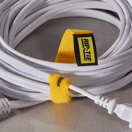 Cable Tie Strap, 6 in L, 1-1/2 in Max Bundle Dia., Yellow, Nylon Tie, 90 lb Strength, 10 PK MPN:L-06-010-Y