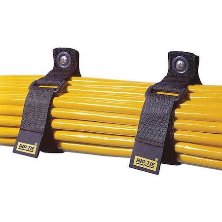 Cable Tie Strap, 7 in L, 1-1/2 in Max Bundle Dia., Black, Nylon, 90 lb Strength, 2 PK MPN:N-07-G02-BK