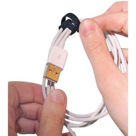 Cable Tie, 3-1/2 in L, 1/2 in Max Bundle Dia., Black, Nylon, Polyethylene, 14 lb Strength, 56 PK MPN:Q-35-056-BK