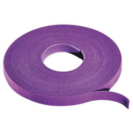 Cable Tie Roll, 75 ft L, 1/4 in W, Violet, Nylon, Polyethylene, 50 lb Strength MPN:W-75-QRL-V