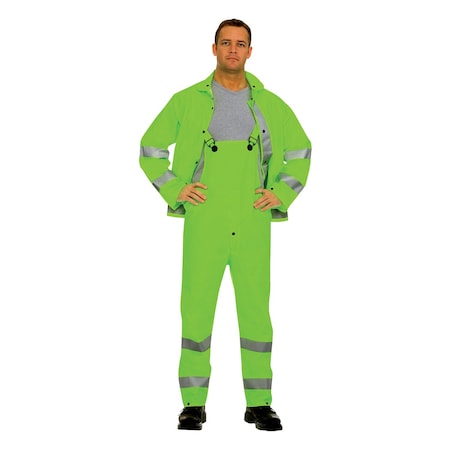 Rain Suit, 3 Piece, Color Lime MPN:HV353GXL